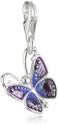 Heartbreaker Schmetterling Charm mit Karabiner in Echtsilber/Kollektion Charms of Schmetterlingcharm aus 925 Sterlingsilber/Niedlicher Anhänger für Damen/HB 438 von Heartbreaker