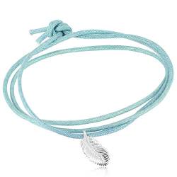 Heartbreaker Unisex-Armband Wunschband Herzenswünsche"GELASSENHEIT" mit Feder aus Messing 59.0 cm / WH 009 von Heartbreaker