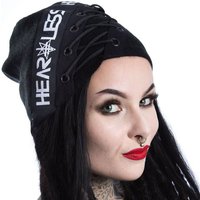 Heartless Beanie Logo Hat Strick Punk Rock Schwarz Gothic Schnürung von Heartless