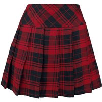 Heartless - Gothic Kurzer Rock - Zorya Skirt - XS bis XXL - für Damen - Größe XL - rot/schwarz von Heartless
