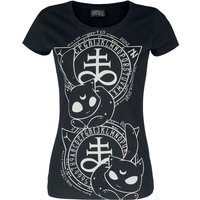 Heartless - Gothic T-Shirt - Cat Craft T-Shirt - S bis XXL - für Damen - Größe XL - schwarz/weiß von Heartless