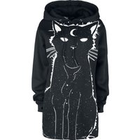 Heartless Kapuzenpullover - Moon Kitty Hood - S bis 4XL - für Damen - Größe XL - schwarz/weiß von Heartless