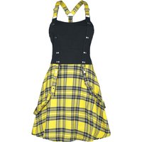 Heartless Kurzes Kleid - Incantation Dress - XS bis 4XL - für Damen - Größe 4XL - schwarz/gelb von Heartless