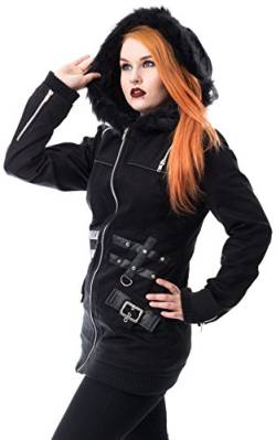 Heartless Sara Jacket Frauen Übergangsjacke schwarz L 100% Baumwolle Gothic, Industrial, Rockwear von Heartless