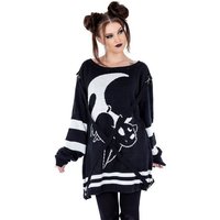 Heartless Sweatshirt Moon Cats Strickpulli Gothic Katze Punk Mond Kitty Lunar Cat von Heartless