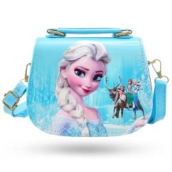Heartsking Kinderhandtasche, Eiskönigin Kinder Umhängetasche Blau Kinder Handtasche Mädchen Elsa Tasche für Mädchen zum Ausgehen oder Reisen Geschenke für Mädchen von Heartsking