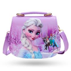 Heartsking Kinderhandtasche, Eiskönigin Kinder Umhängetasche Lila Kinder Handtasche Mädchen Elsa Tasche für Mädchen zum Ausgehen oder Reisen Geschenke für Mädchen von Heartsking