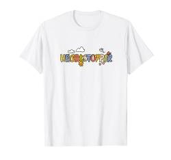 Heartstopper Cute Colorful Clouds And Flowers Chest Logo T-Shirt von Heartstopper