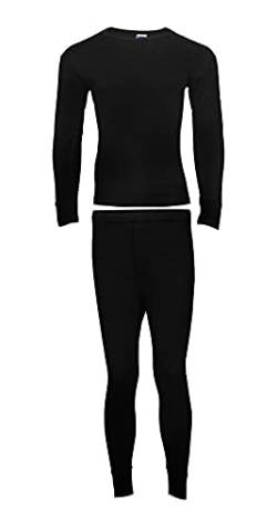 Heat Stoke® Men's Thermal Long Johns Trousers and Long Sleeves, warm Base Layer, Black, Charcoal, White, S, M, L, XL, XXL (SINGAL Set Black, M) von Heat Stoke