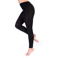 HeatGuard Damen Thermo-Winter-Leggings, blickdicht, Größen S-L, schwarz - Schwarz, Large von HeatGuard