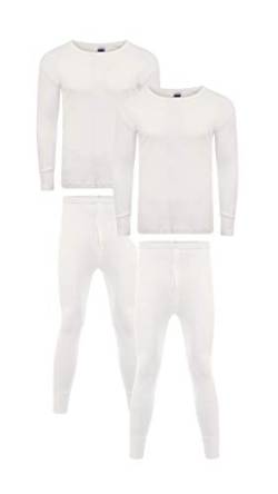 Heatwave® 2er Pack Herren Extreme Thermounterwäsche Set Langarm Top & Lange Unterhosen Set Winter Thermals, weiß, XL von Heatwave Thermalwear