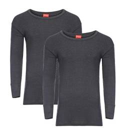 Heatwave® 2er Pack Herren Thermo Langarm Top Warm Unterwäsche Baselayer S M L XL XXL Thermo, anthrazit, M von Heatwave Thermalwear