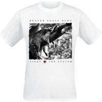 Heaven Shall Burn T-Shirt - Racoon - S bis XL - für Männer - Größe S - weiß  - Lizenziertes Merchandise! von Heaven Shall Burn