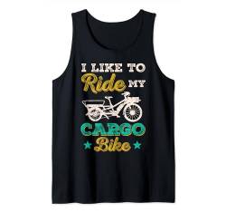 I Like To Ride My Cargo Bike Retro Cargo Fahrrad Tank Top von Heavy Load Cargo Bike Cyclist Merch