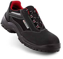Heckel Unisex 6701338 Focus 2.0 S3 Low Safety Shoes, Size 38 Arbeitsschuhe, Schwarz Rot, EU von Heckel