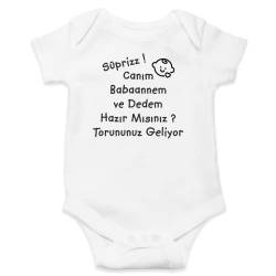 Sürpriz Babaannem ve Dedem Design -%100 Cotton Baby Body Suits - Express Shipping (0-3 Months Kids EU (62 cm)) von Hediyenza