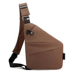 Wander Plus Anti-Diebstahl-Reisetasche, wasserdichte Reisetasche, schlanke Umhängetasche, lässiger Rucksack, Brusttaschen für Herren, Reisen, Outdoor, Sport, coffee, 31*20*23*1.5cm von HeeDz