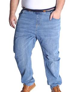 Heheja Herren Freizeit Denim Hose Schlank Übergröße Jeans Stretch Jeanshosen Hell Blau 3XL von Heheja