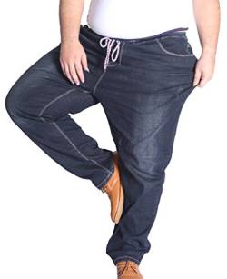 Heheja Herren Freizeit Denim Hose Schlank Übergröße Jeans Stretch Jeanshosen Schwarz 2XL von Heheja