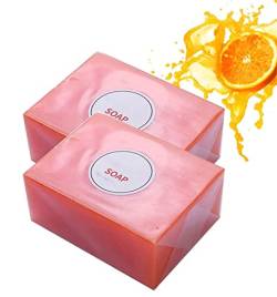 2pcs Orange Kojic Acid Soap, Skin Lightening Kojic Acid Soap,Kojic Acid Skin Brightening Soap, Brightening Lemon Turmeric & Kojic Acid Soap von Hehimin