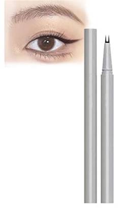 Double Tip Lower Eyelash Pencil, Waterproof Liquid Eyeliner, Waterproof Liquid Eyeliner Pen Super Slim Eye Liner, Felt Tip 0.01mm,Smudge Resistant (2Pcs) von Hehimin