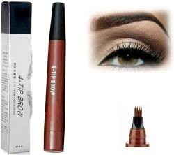 Nexavale Eyebrow | Nexavale Eye Brow | Nexavale Eyebrow Pencil, Nexavale Magic Eyebrow Enhancing Pen, Magical Precise Waterproof Brow Pen 4 Tipped (Red Brown) von Hehimin