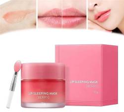 Sleeping Lip Mask | Lip Sleeping Mask Lip Mask,Moisturizing Overnight Lip Mask for Chapped Cracked Dry Lips,Long Lasting Nourishing Lip Balm for Repair Lips (1pcs) von Hehimin