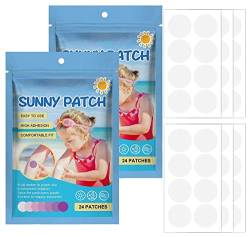 UV Stickers for Sunscreen Reapply,Waterproof 48 Pack UV Sun Stickers Sunscreen,Sunscreen Stickers Reapply Reminder for Kids and Adults von Hehimin