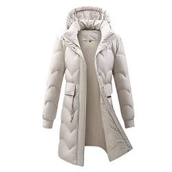 Hehiy Damen Wintermantel warmer Steppmantel lang mit Kapuze Trenchcoat Herren Mantel Rot Damen Leichte Daunenmantel Damen Weste Damen Herbst Stoff von Hehiy