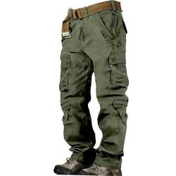 Hehiy Herren Cargo Hose Baumwolle Outdoor Hose Männer Unifarben Hose Combat Tactical Hose Schlupfhose Herren Cargo Herren Hose 4XL Hose Schwarz Herren Anzug Schwarze Hose Herren 44/32 von Hehiy