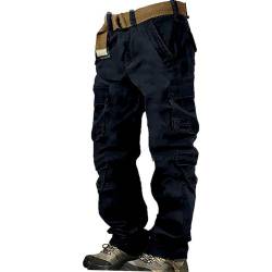 Hehiy Herren Hosen Cargohose Sport Pants Hosen Herren Cargohose Herren Schwarz Security Lederimitat Hose Herren Stretch Schwarz Hose Herren Schwarz Regular von Hehiy