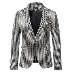 Hehiy Herren Sakko Blazer Anzug Jacke Karneval Kostüm Blazer Herren Blazer Sakko Jogginganzug Herren Sakko Herren Regular Fit Gr 56 für Hochzeit Party Festlich von Hehiy