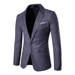 Hehiy Herren Sakko Freizeit Blazer Herren Sakko Lässige Elegante Slim Fit Blazer Herren Anzug Regular Fit Gr. 60 Jogging Herren Anzug Sakko Herren Blau Kariert für Business Hochzeit Freizeit von Hehiy