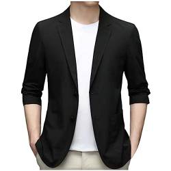 Hehiy Herren Sakko Slim Fit Anzugjacke Herren Anzug Schwarz Herren Blazer Lang Jungen Anzug Festlich Sakko Herren Regular Fit Gr 58 für Hochzeit Party Abschluss Business von Hehiy