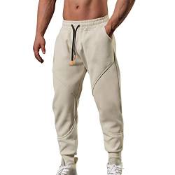 Hehiy Jogginghose Herren Baumwolle Trainingshose Slim Fit mit Reißverschlusstaschen Jogger Jogginghosen FüR Herren Breit GrößE S - 5XL von Hehiy