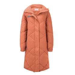 Hehiy Winterjacke Damen Frauen Winter Einfarbig Langarme Gefütterte Fleecejacke mit Kapuze Warme Lange Winterparka Jacke Damen Herbst Jacke Damen Winter Lang Pelzmantel Damen Rot von Hehiy