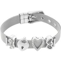 Heideman Armband Mesh Armband poliert (Armband, inkl. Geschenkverpackung), Charms sind austauschbar von Heideman