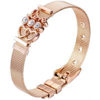 Heideman Armband Milanaise rosegold (Armband, inkl. Geschenkverpackung), mit verschiedenen Charms "Love" und "Herzchen von Heideman