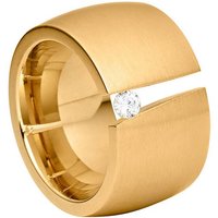 Heideman Fingerring Aditus Gold (Ring, 1-tlg., inkl. Geschenkverpackung), Damenring mit Stein weiss oder farbig von Heideman