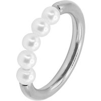 Heideman Fingerring Enya silberfarben poliert (Ring, 1-tlg., inkl. Geschenkverpackung), Perlenring für Frauen von Heideman