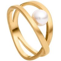 Heideman Fingerring Facilis goldfarben (Ring, 1-tlg., inkl. Geschenkverpackung), Damenring für Frauen mit Perle von Heideman