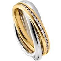 Heideman Fingerring Trini goldfarben (Ring, 1-tlg., inkl. Geschenkverpackung), Rollring 3er ring gold Wickelring damen von Heideman