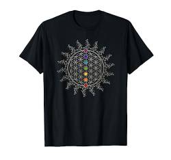 Blume des Lebens, Chakra, Sacred Geometry, Flower of Life T-Shirt von Heilige Geometrie by Anne Mathiasz