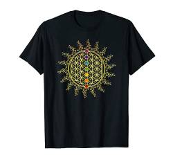 Blume des Lebens, Chakra, Sacred Geometry, Flower of Life T-Shirt von Heilige Geometrie by Anne Mathiasz