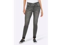 Bequeme Jeans HEINE Gr. 34, Normalgrößen, grau (grey denim) Damen Jeans von Heine