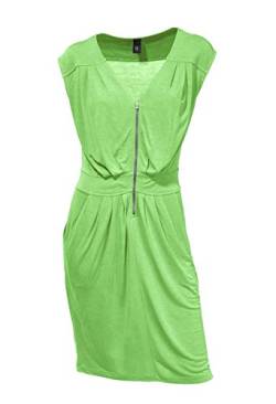 Heine - Best Connections Damen-Kleid Reißverschluß-Kleid mit Raffungen Grün Größe 36 von Heine