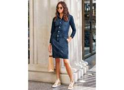 Jeanskleid HEINE "Jeans-Kleid" Gr. 50, Normalgrößen, blau (blue, used) Damen Kleider Jeanskleider Bestseller von Heine