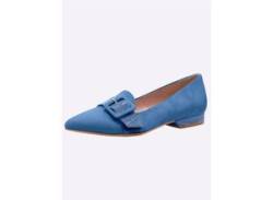 Slipper HEINE Gr. 36, blau (royalblau) Damen Schuhe Business-Slipper Loafer Slip ons von Heine