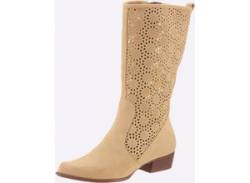 Stiefel HEINE Gr. 35, beige (sand) Damen Schuhe Cowboystiefel Sommerstiefel Reißverschlussstiefel von Heine