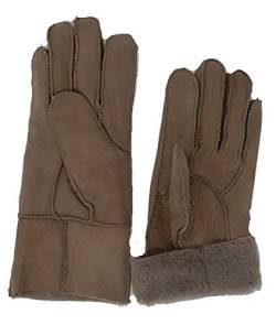 HEITMANN 100% Lammfell Handschuhe Fingerhandschuhe Echt-Leder Damen NEU (L, Beige) von Heitmann Lammfell